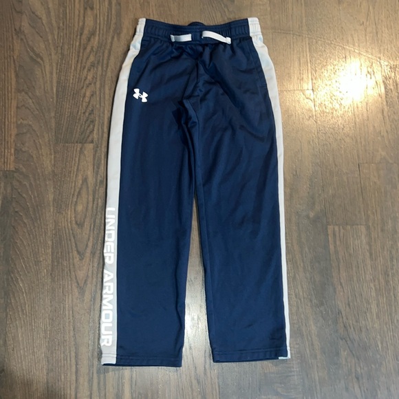 Boys UA Brawler Print filled Pants Pitch Academy/Mod Gray/White Size YSM - Picture 1 of 6